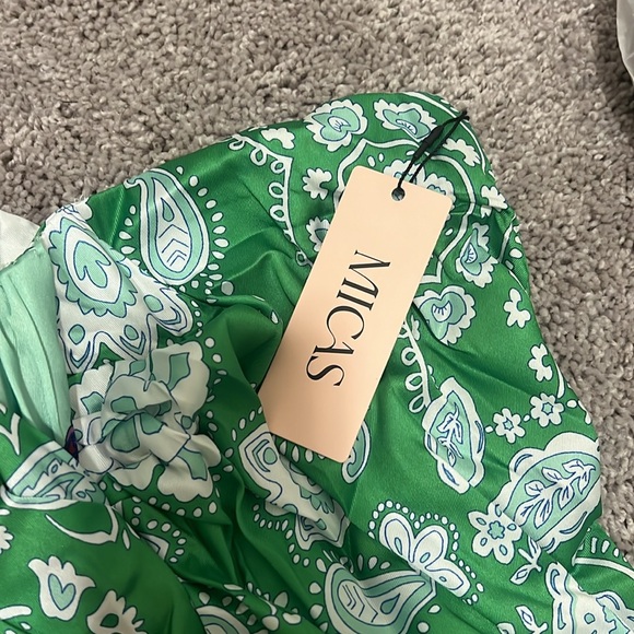 MICAS- Paisley Print Ruched Midi Skirt - Picture 3 of 3